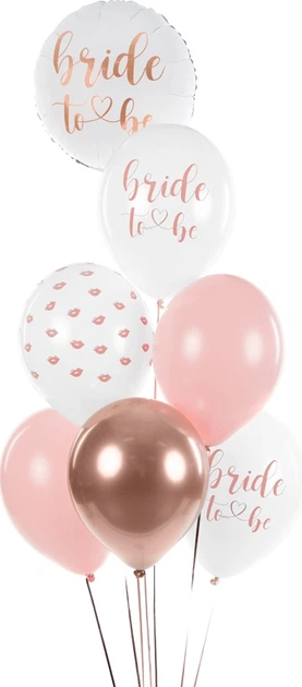 Balony PartyDeco Bride to be 30 cm Białe 50 szt (5904555006829) - obraz 6