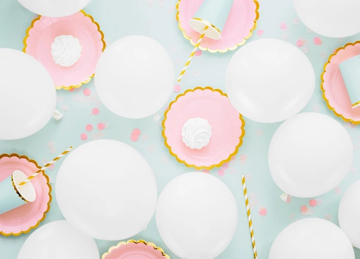Повітряні кульки PartyDeco Eco пастельні 30 см Білі 100 шт (5900779134102) - зображення 3