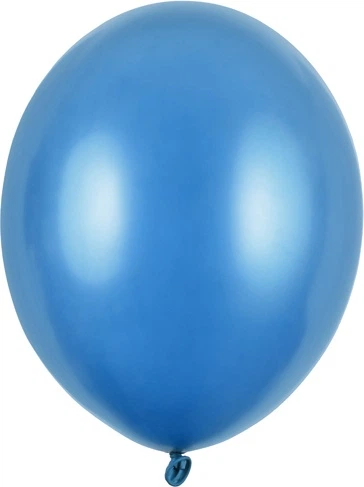 Повітряні кульки PartyDeco Strong Metallic 30 см Блакитні 100 шт (5901157486073) - зображення 2