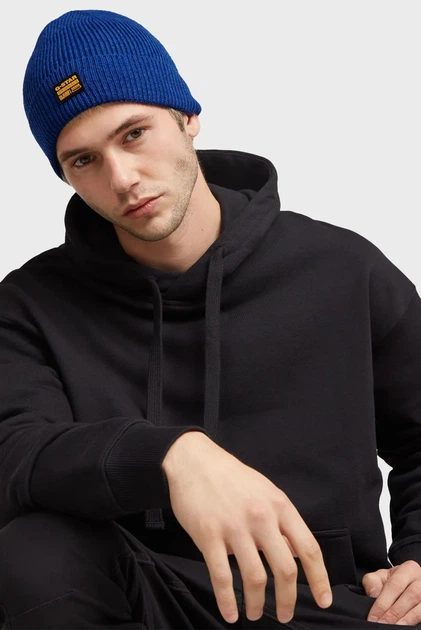 Чоловіча синя шапка Geffo Long Beanie G-Star PC D25511,D784 - изображение 2