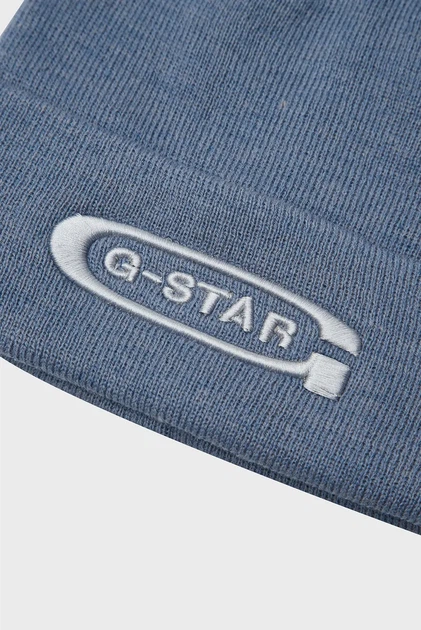 Чоловіча блакитна шапка Originals Aw Long Beanie G-Star PC D24722,C754 - изображение 3