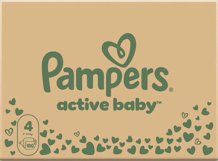 Pieluchy Pampers Active Baby Rozmiar 4 (Maxi) 9-14 kg 180 szt (8006540032725) - obraz 4