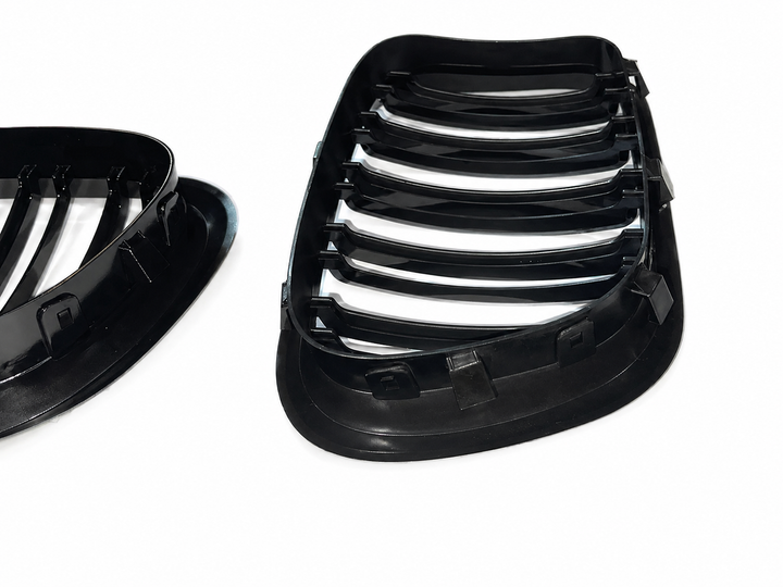Подвійна решітка радіатора гриль BMW X5 E53 1998-2003 M-Style чорний глянець ABS - зображення 5