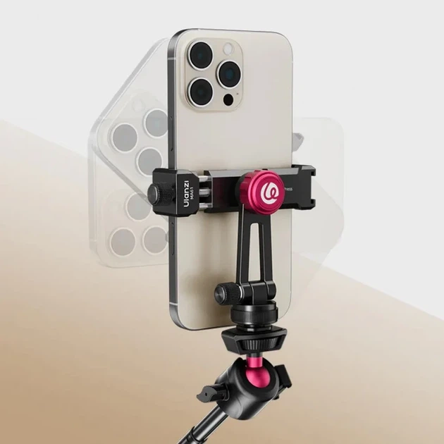 Поворотный держатель для смартфона Ulanzi MA61 360° быстросъемный на штатив 1/4" с холодным ботинком (M066) - изображение 4