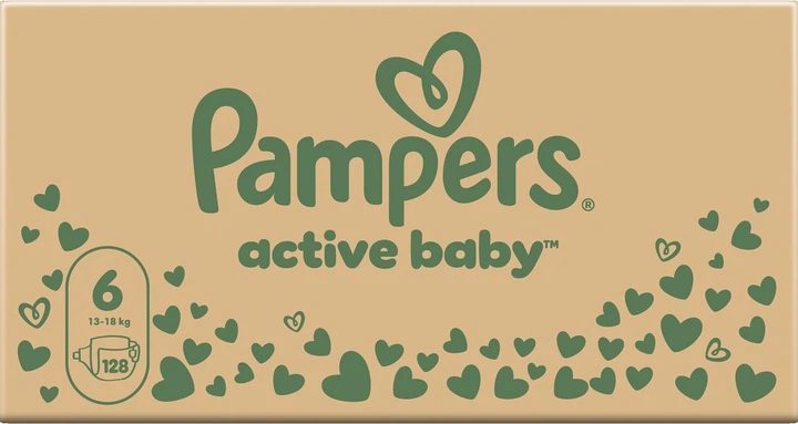 Pieluchy Pampers Active Baby Rozmiar 6 (Extra Large) 13-18 kg 128 szt (8006540032688) - obraz 3