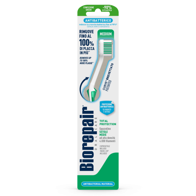 Зубна щітка Biorepair Medium, Середньої жорсткості - Фото 1 Зубна щітка Biorepair Medium, Середньої жорсткості - изображение 1