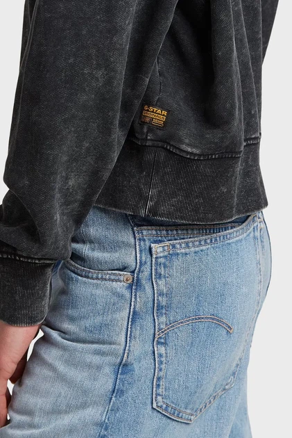 Жіноче темно-сіре худе Washed G-Star RAW L D27726,D969 - Фото 4 Жіноче темно-сіре худе Washed G-Star RAW L D27726,D969 - зображення 4