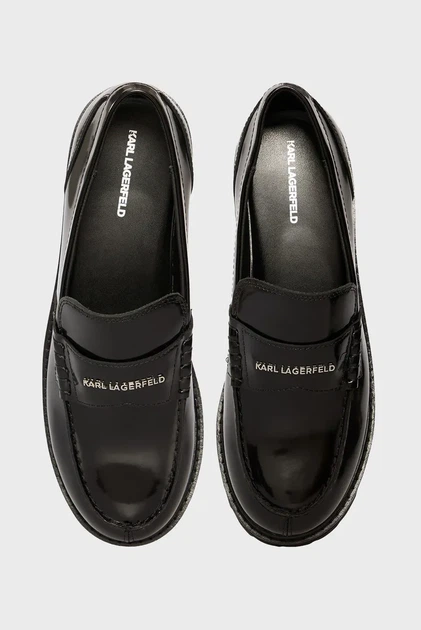 Жіночі чорні шкіряні лофери LOWELL Karl Lagerfeld 40 KL42224 - зображення 4