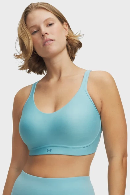 Жіночий блакитний топ UA Infinity Low 2.0 Bra-BLU Under Armour XS A-C 1384126-425 - изображение 2