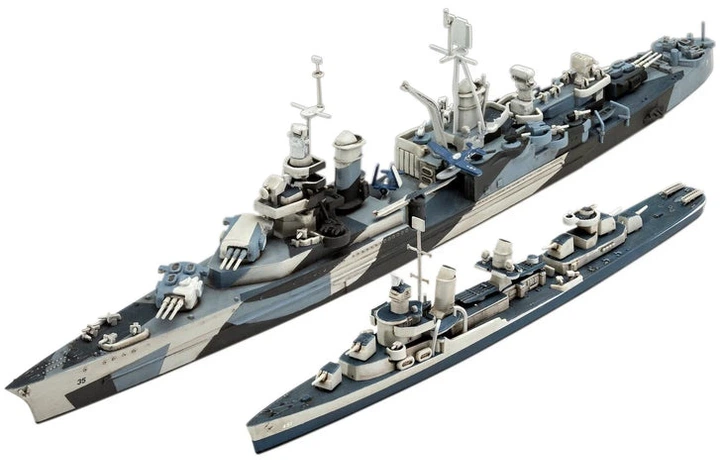 Набір моделей для складання Revell USS Fletcher і USS Indianapolis 670902 (4009803056449) - зображення 2