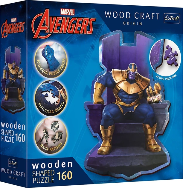 Пазл Trefl Wooden Marvel The Avengers Танос на троні 160 елементів (5900511201840) - зображення 2