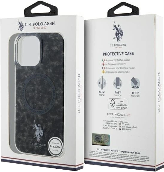 Etui U.S. Polo IML Ring MagSafe USHMP16XHOCLDPK do iPhone 16 Pro Max Czarne (3666339346331) - obraz 3