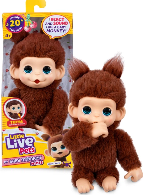 Інтерактивна іграшка Moose Мавпеня Чікі Черрі Коричнева (630996267653) - зображення 3