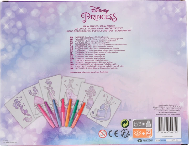 Набір Disney Princess Спрей-ручки з трафаретами (8719668004719) - зображення 9