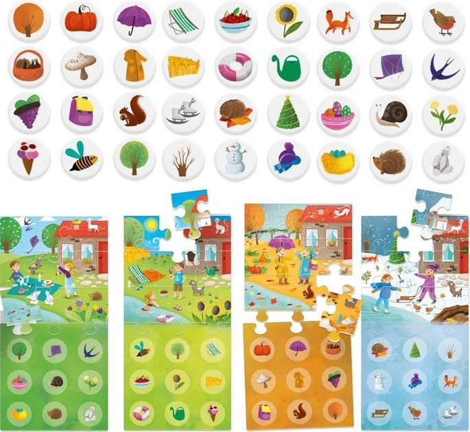 Puzzle edukacyjne Headu Lotto 4 pory roku (8057592353672) - obraz 2