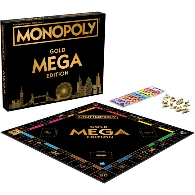 Настільна гра Winning Moves Monopoly Mega Gold (англійська) (5053410007348) - зображення 2