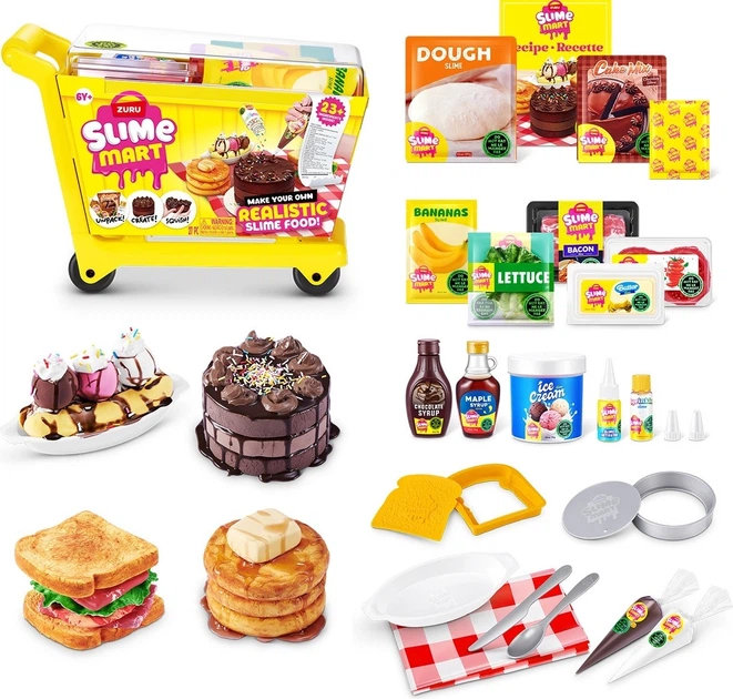 Zestaw do zabawy ze śluzami Slime Mart z serii Shopping Cart Wózek ze smakołykami (4894680042926) - obraz 2