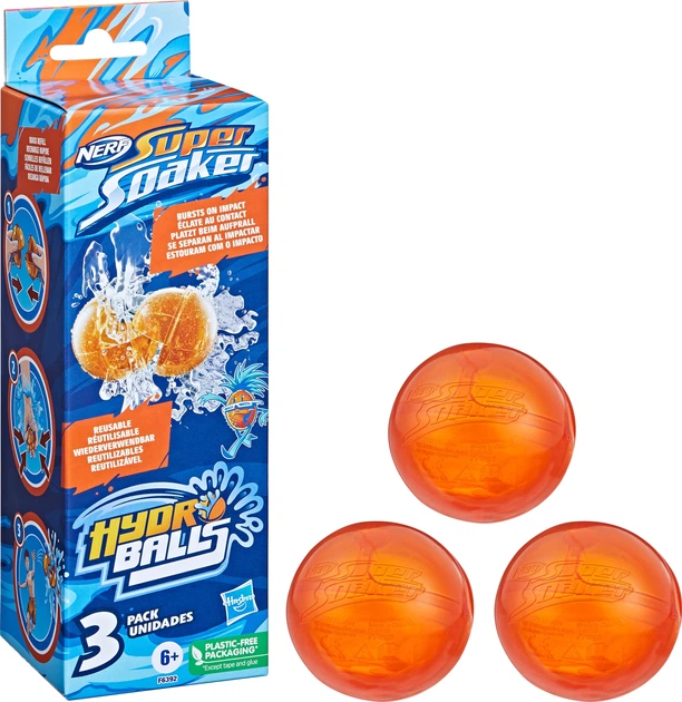 Zestaw wodnych piłek Hasbro Nerf Super Soccer, 3 szt. (5010994193638) - obraz 2