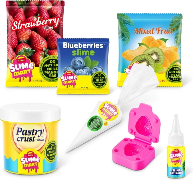 Ігровий набір зі слаймами Slime Mart серії Shopping Bag Фруктовий тарт (4894680042889) - зображення 4