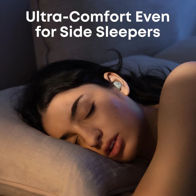 Бездротові навушники Anker Soundcore Sleep A30, Green, Bluetooth 5.4, ANC, 45H, AI Sleep, IPX4, ідеальні для сну, TWS - зображення 7
