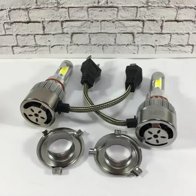 Комплект автомобільних світлодіодних LED ламп з охолодженням С6 LED H4 LED-лампи для авто 3800 Лм - зображення 3