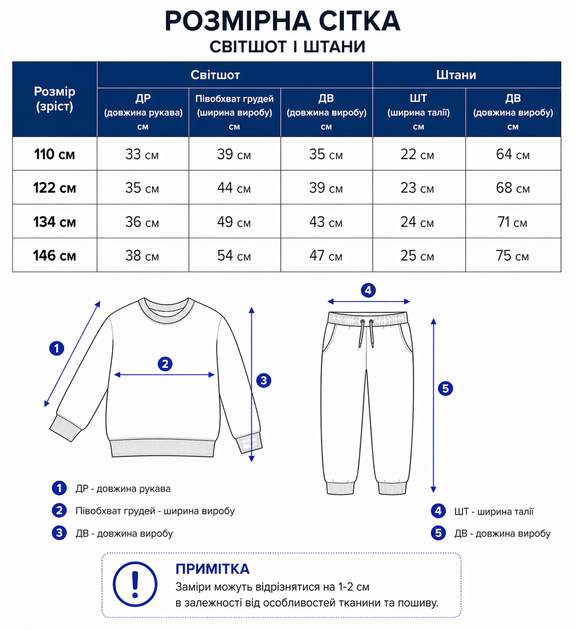 Костюм для хлопчика 5-11 років (світшот + штани) темно-синій (7013) 116 - Фото 2 Костюм для хлопчика 5-11 років (світшот + штани) темно-синій (7013) 116 - зображення 2