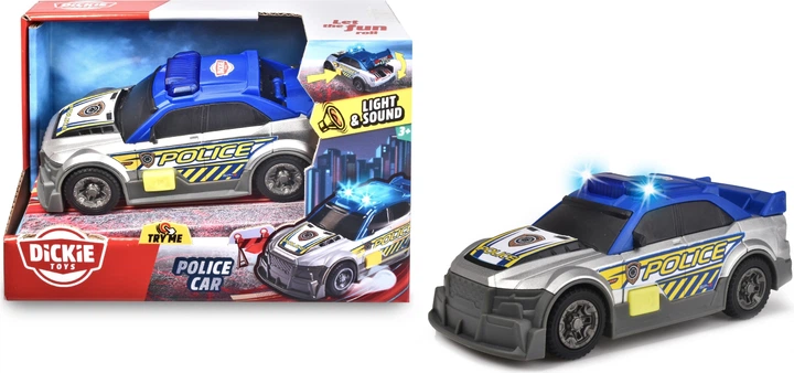 Автомобіль Dickie Toys Поліція з відкривним багажником звуковим та світловим ефектом 15 см (3302030) (4006333075537) - зображення 7