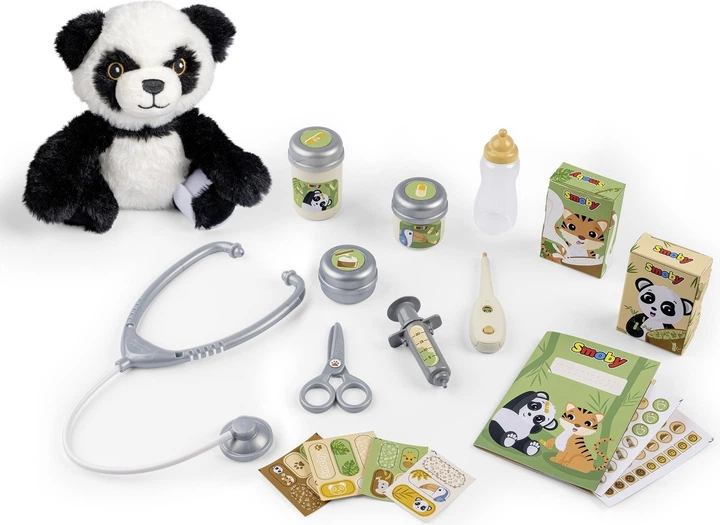 Ігровий набір Smoby Toys Центр для догляду за тваринами з пандою 18 аксесуарів 52х46х67 см (3032163404064) - зображення 4