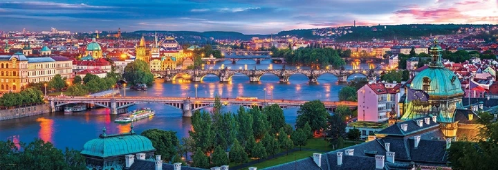 Пазл Eurographics Прага Чехія 1000 елементів панорамний (628136653725) - зображення 2