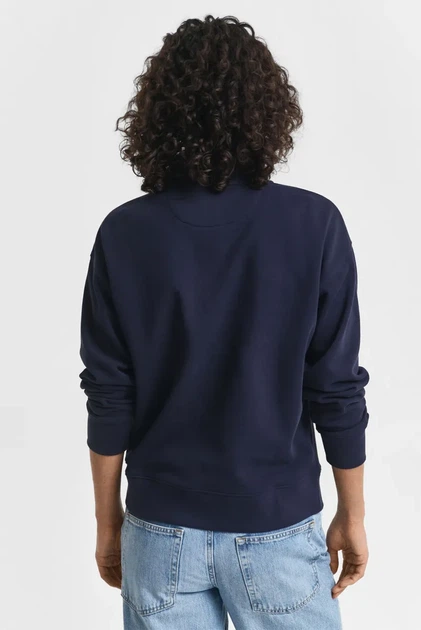 Жіноча темно-синя кофта GRAPHIC HALF ZIP SWEAT Gant M 4204215 - Фото 3 Жіноча темно-синя кофта GRAPHIC HALF ZIP SWEAT Gant M 4204215 - изображение 3