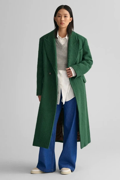 Жіноче зелене пальто WOOL BLEND OVERCOAT Gant S 4751104