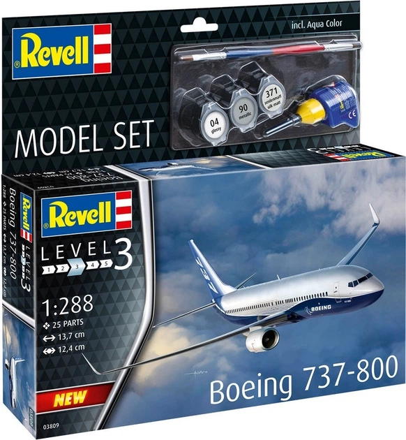 Збірна модель Revell Набір Літак Boeing 737-800 1:288 RVL-63809 (4009803263809) - зображення 3