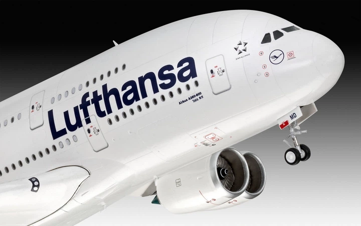 Збірна модель Revell Літак Airbus A380-800 Lufthansa нова ліврея 1:144 RVL-03872 (4009803038728) - зображення 4