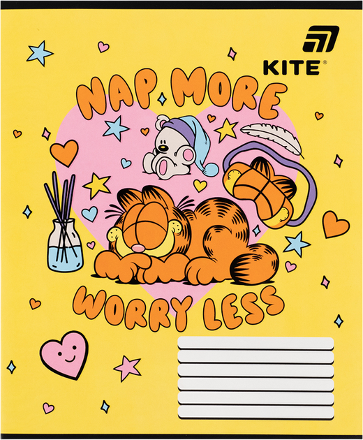 Набор тетрадей Kite Garfield Retro/Classic 12 листов в косую линию 5 шт (GF26-235/5) - изображение 8