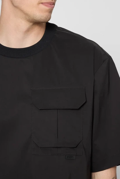 Чоловіча чорна футболка MNTSHRT 001 PRPY XL PNMTSHKAUA001 - зображення 2