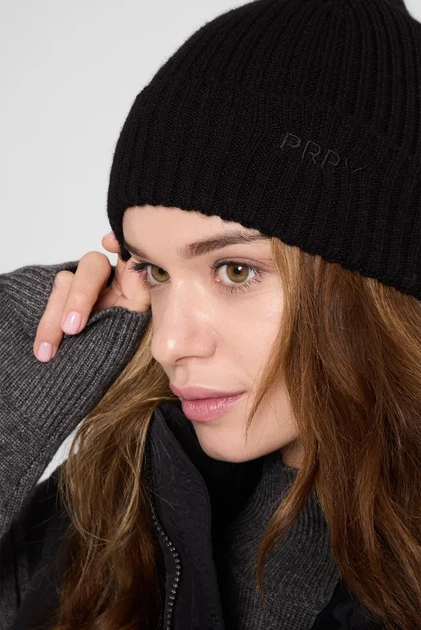 Жіноча чорна вовняна шапка Lizzy PRPY ONE SIZE PWACBNSNRA0002 - Фото 5 Жіноча чорна вовняна шапка Lizzy PRPY ONE SIZE PWACBNSNRA0002 - изображение 5