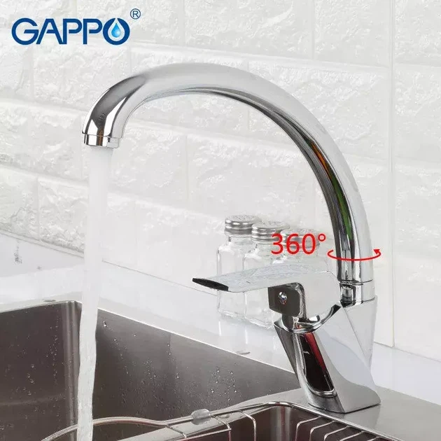 Смеситель для кухни Gappo G4150-8 однорычажный, хром - Фото 2 Смеситель для кухни Gappo G4150-8 однорычажный, хром - изображение 2