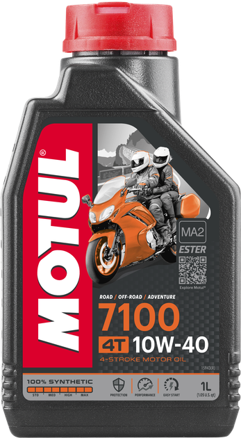 Олива Motul 7100 4T SAE 10W40 1Л - Фото 2 Олива Motul 7100 4T SAE 10W40 1Л - зображення 2
