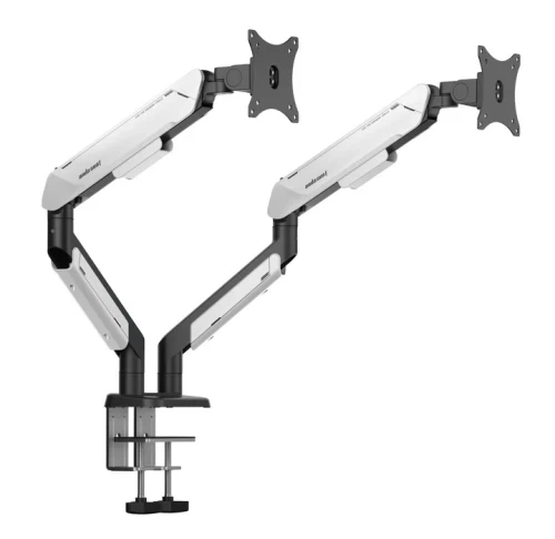 Кронштейн настільний для двох моніторів 17-42" AndaSeat Stealth PRO II Duo, Black/Wh (AD-W-A9-2S-BW) - зображення 3