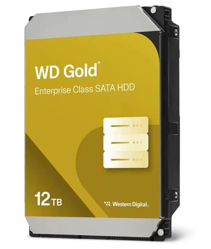 Жесткий диск 3.5" 12Tb Western Digital Gold, SATA3, 512 Мб, 7200 об/мин (WD122KRYZ) - Фото 1 Жесткий диск 3.5" 12Tb Western Digital Gold, SATA3, 512 Мб, 7200 об/мин (WD122KRYZ) - изображение 1
