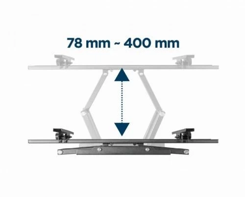 Настінне кріплення для ТВ 37-70", Gembird, Black, похило-поворотне (WM-70ST-01) - зображення 3