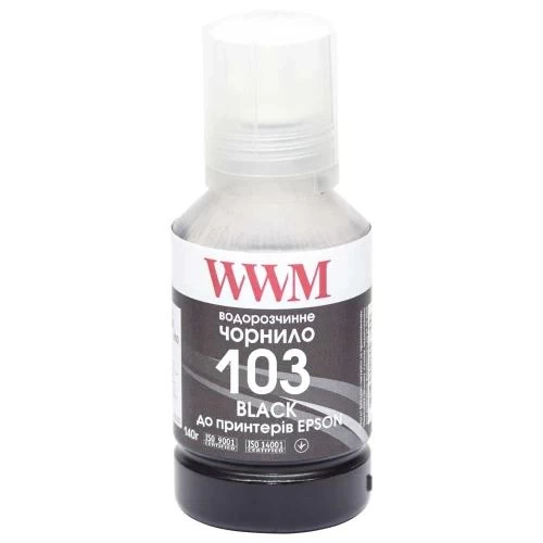 Чернила WWM Epson 103, Black, 140 мл, водорастворимые (E103B) - Фото 1 Чернила WWM Epson 103, Black, 140 мл, водорастворимые (E103B) - изображение 1