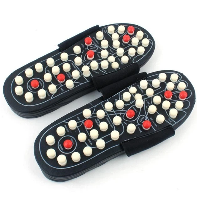 Рефлекторные массажные тапочки Massage Slipper NJ-498 для массажа ступней размер 44-45 черные - Фото 6 Рефлекторные массажные тапочки Massage Slipper NJ-498 для массажа ступней размер 44-45 черные - изображение 6