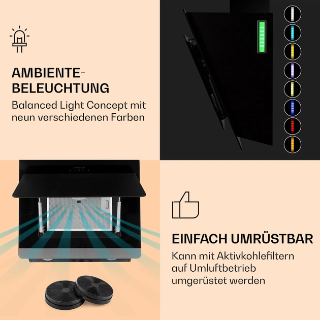 Витяжка Klarstein Aurora Eco 550 м³/год (10039927) - изображение 4