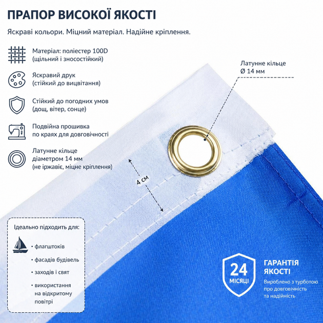 Флаг Франции 90х150см Французский Флаг, France Flag 3x5 ft (90x150