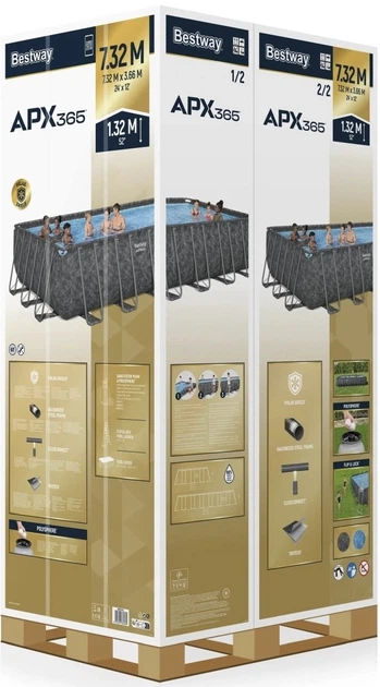 Basen stelażowy Bestway 24ft 732 x 366 x 132 cm (6941607365830) - obraz 6
