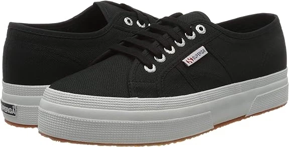 Кеди жіночі Superga 2736 COTU DBL3 Black-FWhite. Розмір 35 (22 см). - изображение 2