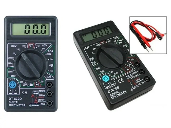 Цифровой мультиметр DT-830B тестер + щупы черный - Фото 12 Цифровой мультиметр DT-830B тестер + щупы черный - изображение 12