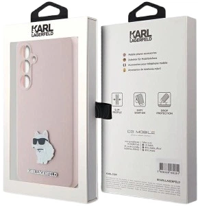 Панель Karl Lagerfeld Silicone Choupette Metal Pin KLHCS23FESMHCNPP для Samsung S23 FE S711 Pink (3666339218690) - зображення 3