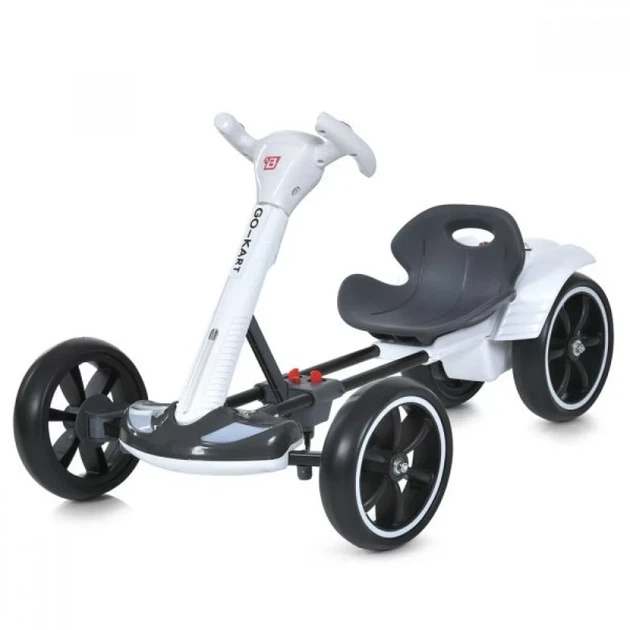 Детский складной электромобиль Go-Kart с аккумулятором электрокар и пультом Белый - Фото 1 Детский складной электромобиль Go-Kart с аккумулятором электрокар и пультом Белый - изображение 1